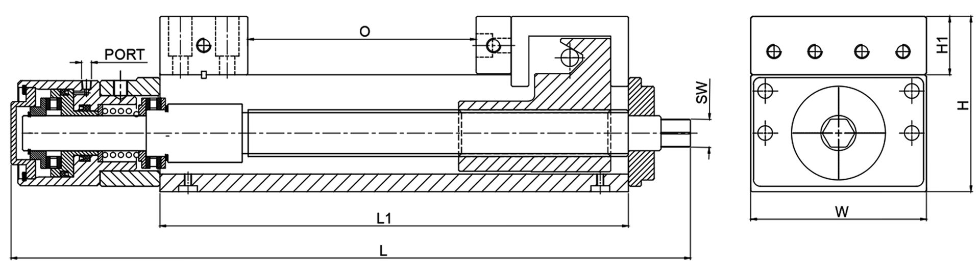 Grip Down Vise - (Hydraulic)